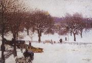 Edward Simmons Boston Public Gardens oil painting artist